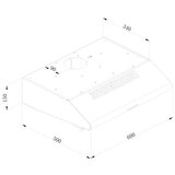 Tesla aspirator DB600AW 60cm/350m3/h/bela Cene