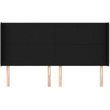  Uzglavlje s ušima crno 203x16x118/128 cm od tkanine | Eponuda.com