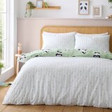 Catherine Lansfield Zelena enojna otroška posteljnina 135x200 cm Panda Paws – | Shoptok.si