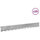  Ograda oko Travnjaka 20 kom. 102 x 10 x 4 cm Čelik Srebrna | shoptok.hr