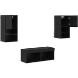 TV zidni ormari Zidne 4 pcs Crni hrast Konstruirano drvo | Eponuda.ba