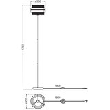 Osram podna lampa decor hornet 1xE27/10W/230V crna/zlatna | Eponuda.com