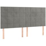  box spring s madracem LED svjetlosivi 160x200 cm baršun | shoptok.hr