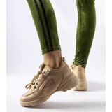 Gemre Dark beige sneakers with a flexible upper Abal | Shoptok.si