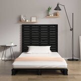 Zidno uzglavlje crni 81x3x91,5 cm od masivne borovine | Eponuda.com