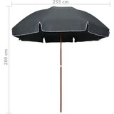 vidaXL Senčnik z jeklenim drogom 300 cm antraciten | Shoptok.si