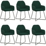  Trpezarijske stolice 6 pcs Baršun Tamnozelena 55 x 50 x 84 cm | Eponuda.ba