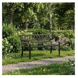 Multi Garden Metalna bastenska klupa 12050 cm sa dekorativnim naslonom, crna - | Eponuda.com