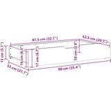  Ladice ispod kreveta 2 kom voštano smeđe 95x55x17cm od borovine | shoptok.hr