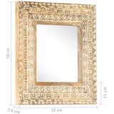  Ručno izrezbareno ogledalo 50 x 50 x 2,6 cm masivno drvo manga | Eponuda.com