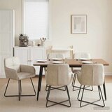  Trpezarijske stolice 6 pcs Baršun Krem 59 x 56,5 x 86 cm | Eponuda.com