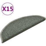  Prostirke za stepenice 15 kom 56x17x3 cm tamnozelene poluokrugle | shoptok.hr