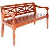  Klupa Batavia 123 cm od masivnog drva mahagonija tamnosmeđa | shoptok.hr