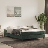 The Living Store Posteljni okvir temno zelen 140x190 cm žamet - Box Spring Posteljni Okvir, (21488141) Cene