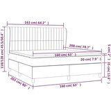  Box spring postelja z vzmetnico temno rjava 160x200 cm blago, (20902286) | Shoptok.si