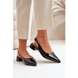 Boto Lacquered Ballerinas On Low Heel With Pointed Toes Black Anarinne | Shoptok.si