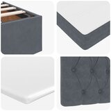 vidaXL Otomanski posteljni okvir z vzmetnico siv 120x200 cm žamet | Shoptok.si