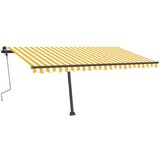  Samostojeća tenda na ručno uvlačenje 400 x 350 cm žuto-bijela | shoptok.hr