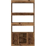  Visoka komoda boja staro drvo 92x33x180 cm konstruirano drvo | shoptok.hr
