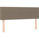  LED uzglavlje smeđesivo 144x5x78/88 cm od tkanine | shoptok.hr