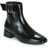 Tommy Hilfiger Polškornji PATENT SQUARE TOE MID HEEL BOOT Črna Cene