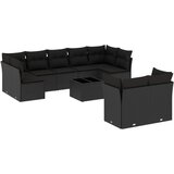  The Living Store Vrtna sedežna garnitura 10-delna z blazinami črn poli ratan - Vrtna Sedežna Garniture, (21464515) | Shoptok.si