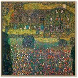  Slika - Gustav Klimt – Country House on the Attersee Lake 40x40 U prirodnom drvenom okviru | shoptok.hr