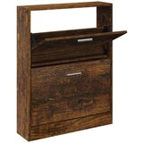 Maison Chic Omarica za obutev - Kopa za čevlje dimljeni hrast 59x17x81 cm inženirski les, (21776514) Cene