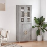 vidaXL Visoka komoda siva sonome 69 5x34x180 cm od konstruiranog drva Cijene