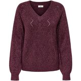 Jacqueline De Yong Puloverji Jdyaspen Life L/S V-Neck Pullover Knt 15359750 Vijolična Cene