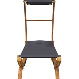 Vanjski ležaj s krovom 100x190x134 cm savijeno drvo antracit | shoptok.hr