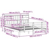 vidaXL Knjižna postelja brez vzmetnice bela 180x200 cm trdna borovina | Shoptok.si