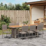  Vrtni set za objed 9 kom. Siva poliratan 240 x 90 x 75 cm | shoptok.hr