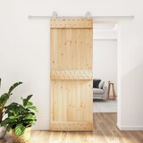 vidaXL Drsna vrata s kompletom vodil 80x210 cm trdna borovina | Shoptok.si