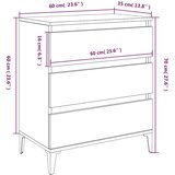  Komoda sivog hrasta sonome 60x35x70 cm od konstruiranog drva | shoptok.hr