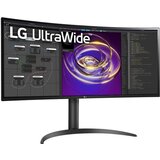 LG 34WP85CP-B.AEU 34" IPS ukrivljen monitor, 3440x1440, 21:9, 60Hz, 5ms, 1000:1, 300cd, zvočnik, HDMI, DP, USB-C, črn | Shoptok.si