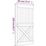  Klizna vrata s priborom za montažu 95 x 210 cm masivna borovina | shoptok.hr