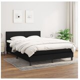 vidaXL S oprugama i madracem crni 140x200 cm od tkanine | shoptok.hr