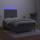  Krevet box spring s madracem LED tamnosivi 120 x 200 cm baršun | shoptok.hr