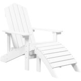  Vrtna stolica Adirondack s osloncem i stolićem HDPE bijela | shoptok.hr