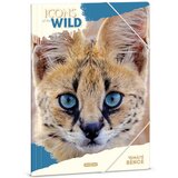 Ars Una icons of the wild fasciklija s gumicom s uzorkom servala A/4 | shoptok.hr