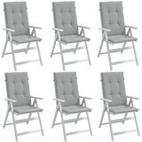 vidaXL Blazina za stol 6 kosov melanž svetlo siva 120x50x4 cm blago | Shoptok.si