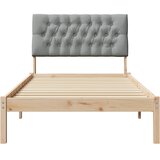  Krevetni okvir s tapiciranim uzglavljem Smeđa 100 x 200 cm | shoptok.hr