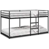 vidaXL Dvoposteljna postelja brez vzmetnice črna 90x190 cm jeklo, (21790834) | Shoptok.si