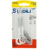 STABILIT Komplet razteznih moznikov z vijakom z ušescem (Premer zidnega vložka: 8 mm, Dolžina zidnega vložka: 40 mm, Primerno za: Trdni gradbeni materiali in zidovi, 2 kos) | Shoptok.si