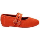 PAEZ Balerinke Mary Jane Double Strap W - Velvet Orange Oranžna Cene