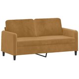  2-dijelni set sofa s jastucima smeđi baršunasti | shoptok.hr