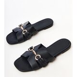 Gemre Black Flip-Flops with Gold Decoration Elamisa | ePonuda.com