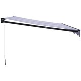Tenda na uvlačenje plavo-bijela 4 x 3 m od tkanine i aluminija | Eponuda.com