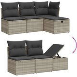  6-dijelni set vrtnih sofa od poliratana s jastucima svjetlosivi | shoptok.hr